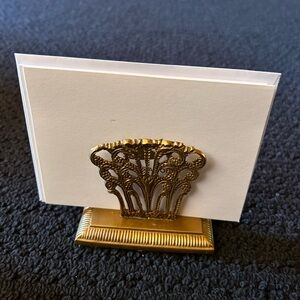 Vintage Metal Style Card / Note Holder